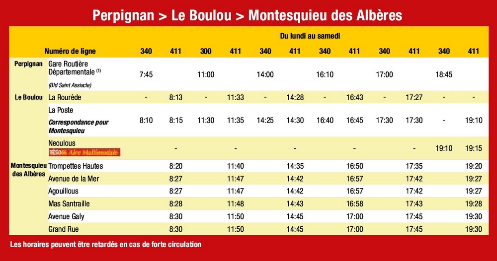 horaires bus-002 - Montesquieu des Albères