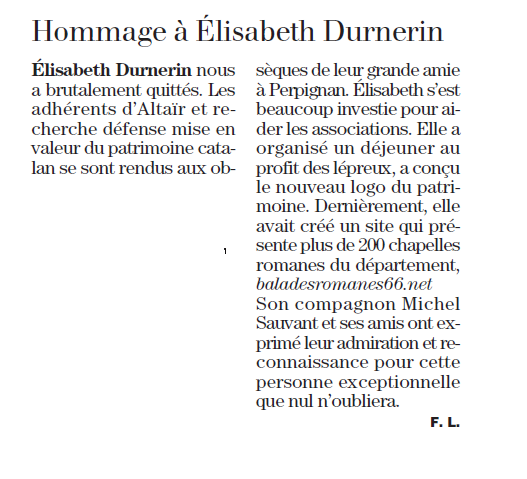 Hommage à Elisabeth