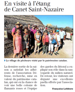 Visite de l'étang de Canet