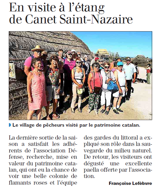 Visite de l'étang de Canet 