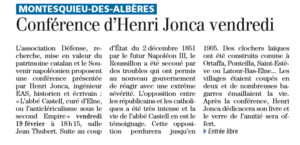 Conférence d'Henri Jonca