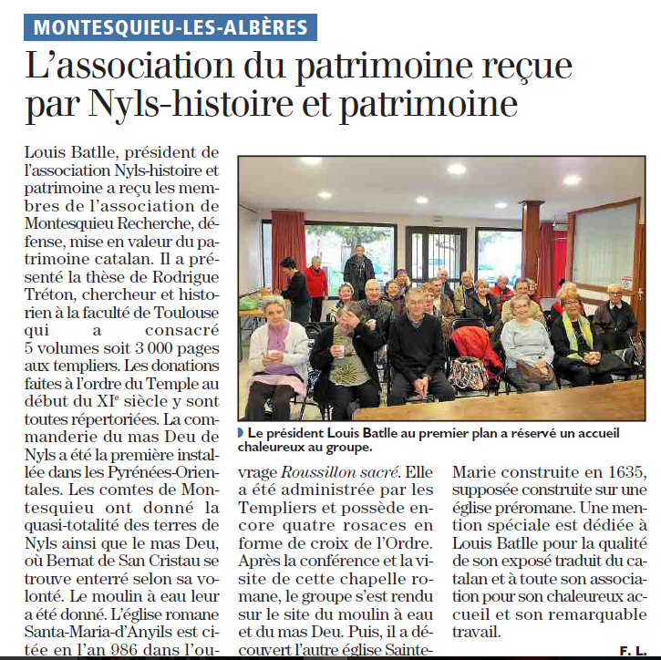 l'association du Patrimoine à Nyls